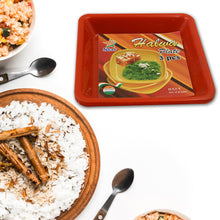 Square Plastic Halwa Dinner Plate Snacks Tray Set for Home Office 3 Pcs